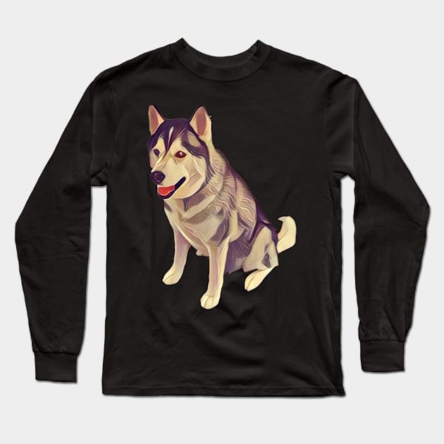 Husky Long Sleeve T-Shirt by BlargCo